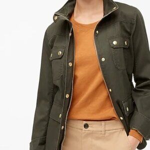 J. Crew Relaxed Boyfriend Field Jacket Olive Green